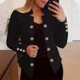 thumbnail image 2 of YDFCWXW Women's Double Slim Fit Blazers Notch Lapel Work Office Suits Casual Open Front Blazer Black, S, 2 of 5