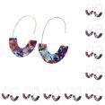 thumbnail image 3 of Pendientes Colgantes Universales sweethay Estilo Sencillo Forma de U Estampado de Leopardo, 3 of 6