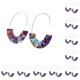 thumbnail image 3 of Pendientes en forma de U con estampado de leopardo Qarigey azul colorido, 3 of 6