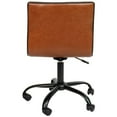 thumbnail image 5 of Scranton & Co Contemporary Vinyl Low Back Swivel Office Chair in Brown, 5 of 11
