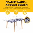thumbnail image 4 of Purple Blooms Floral Table Cloths for 4 Foot Rectangle Tables, Farmhouse Spring Flowers Botanical Patio Waterproof Elastic Fitted Tablecloths, Washable Rectangular Table Cover for Camping, 4 of 8