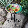 thumbnail image 3 of Luxen Home Butterflies with Flowers Bird Bath with Stand, 3 of 5