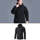 thumbnail image 3 of Chaqueta de senderismo Softshell para hombre, resistente al viento, ligera, con capucha, con cremallera, para escalada al aire libre, esquí, invierno, - Negro, 4XL Sunnimix Chaqueta de hombre, 3 of 7