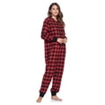 thumbnail image 6 of Ashford & Brooks Women's Flannel Hooded One Piece Pajama Union Jumpsuit, 6 of 6