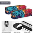 thumbnail image 4 of Rateoe Gaming Print Leather Pencil Case with Smooth Zipper, Compact Storage for Writing Tools & Art Supplies, 8.26" x 1.96" x 2.16", 4 of 7