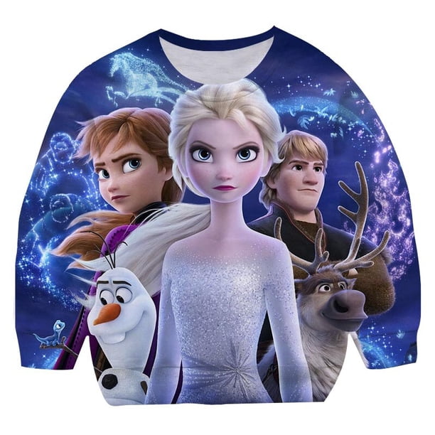 Sudaderas de Disney Frozen Elsa para niñas, abrigo de algodón