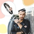 thumbnail image 3 of Transemion Secure And Expressive Statement With Leather Bracelet Personalized Leather Bracelet For Men TZ-782 1Set, 3 of 6
