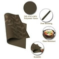 thumbnail image 7 of PiccoCasa Placemats PVC Non-slip Mats Rectangle Leaf Pattern, Coffee Color, 4pcs, 7 of 7