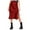 Z2-Red, variant on HNMKIU Women's Solid Color Satin Long White Skirt High Waist Drawstring Elegant Flowy Maxi Skirt for Women Z3-Brown,XL