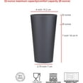 thumbnail image 2 of KX-Ware Unbreakable and Reusable 32 Ounce Plastic Restaurant-Style Beverage Drinking Tumblers , Set of 8 Grey Stone, 2 of 5