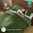 thumbnail image 6 of Regency Heights King Size Comforter Sets, Green striped woven Bedding Comforter Set for All Seasons with a body pillowcase, 4-Piece, 6 of 9