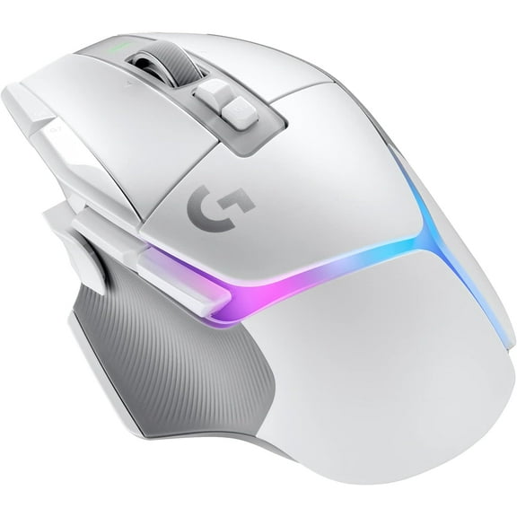 Restored Logitech G502 X Plus Lightspeed Wireless Optical Mouse - White (Refurbished)