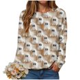 thumbnail image 6 of Womens Halloween Sweatshirts Fashion Graphic T Shirts Long Sleeve Pullover Tops Fall Clothes 2025, 6 of 6