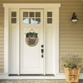 thumbnail image 2 of Eveokoki 12" Home Sweet Home Sign Stand Front Door Porch Farmhouse Round Plaque Wreaths, Hanging Wooden Sign Wall Decor for Home Christmas Decoration Housewarming Gift, 2 of 5