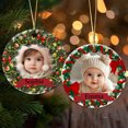 thumbnail image 2 of Adorno navideño de cerámica personalizado para bebé con foto y nombre. Colgante navideño. Accesorios para fotografías de la primera Navidad del bebé, 2 of 5