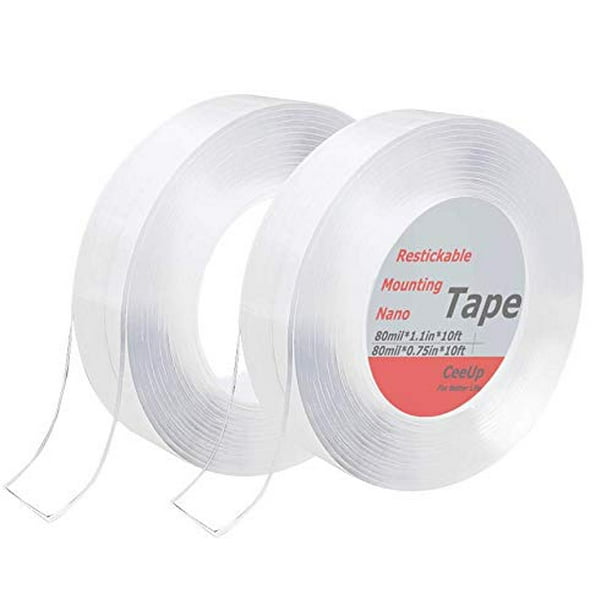 Nano Tape Double Sided Tape Heavy Duty 19 7ft Ceeup Heavy Duty Multipurpose Removable Transparent Mounting Tape Thickness 80mil Width 0 75 1 1in Length 9 85ft 2pack Nt 80mil 0 75 1 1 In10ft Walmart Com Walmart Com Nano Tape Double Sided Tape Heavy Duty 19 7ft Ceeup Heavy Duty Multipurpose Removable Transparent Mounting Tape Thickness 80mil Width 0 75 1 1in Length 9 85ft 2pack Nt 80mil 0 75 1 1 In10ft Walmart Com Walmart Com