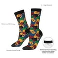 thumbnail image 4 of Vsdgher Colored Guitars Crew Socks for Men & Women, Breathable Casual Athletic Ankle Socks, 4 of 6