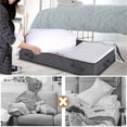 thumbnail image 6 of Koovon Under Bed Storage Bags with Zips, 90L Underbed Storage Containers, Foldable Clothes Storage Organizers for Duvets, Comforters, Bedding, Blankets, Quilts, 4 Pack Gray, 6 of 7