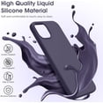 thumbnail image 2 of Liquid Silicone Case for iPhone 13 Mini, [Scratch-Resistant, Anti-Fingerprint, Shockproof] Protective Slim Phone Case, 4-Layer Cover with Microfiber Lining, Silky-Soft Touch, Deep Purple, 2 of 14