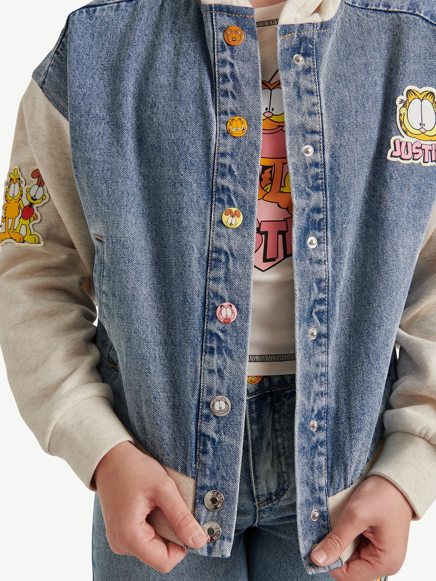 Justice x Garfield Girls Collab Bomber Jacket, Sizes XS - XLP