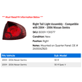 thumbnail image 2 of Right Tail Light Assembly - Compatible with 2004 - 2006 Nissan Sentra 2005, 2 of 2