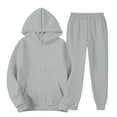 thumbnail image 7 of Hearthz Sweatsuits for Men 2 Piece Winter Fleece Hoodies and Cargo Sweatpants Set Drawstring Elastic Waisted Straight Leg Mens Sweatsuits with Kangaroo Pocket, 7 of 7