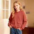 thumbnail image 2 of SUXIAN Hoodie Girls Graphic Print Long Sleeve Pullover Casual Jacket with Pocket Kids Girls Hoodie 11-12 Years, 2 of 6