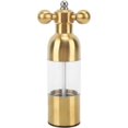 thumbnail image 1 of Wekity Pepper Mill Professional Refillable, Pepper Salt Grinder Refillable, Coarseness Manual Pepper Salt Grinder, for Kitchen (Gold Small)-0630, 1 of 5