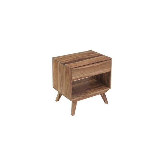 Porter Designs Fusion Solid Sheesham Wood Nightstand - Light Brown