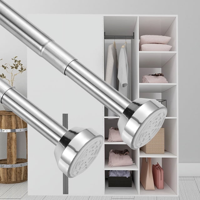 Heavy-Duty Stainless Steel Telescopic Rod: Multi-Purpose Extendable Clothes Drying Rack, Curtain Rod & Shower Curtain Pole with Thickened Design, No Drilling Required – Adjustable Length 95-160cm