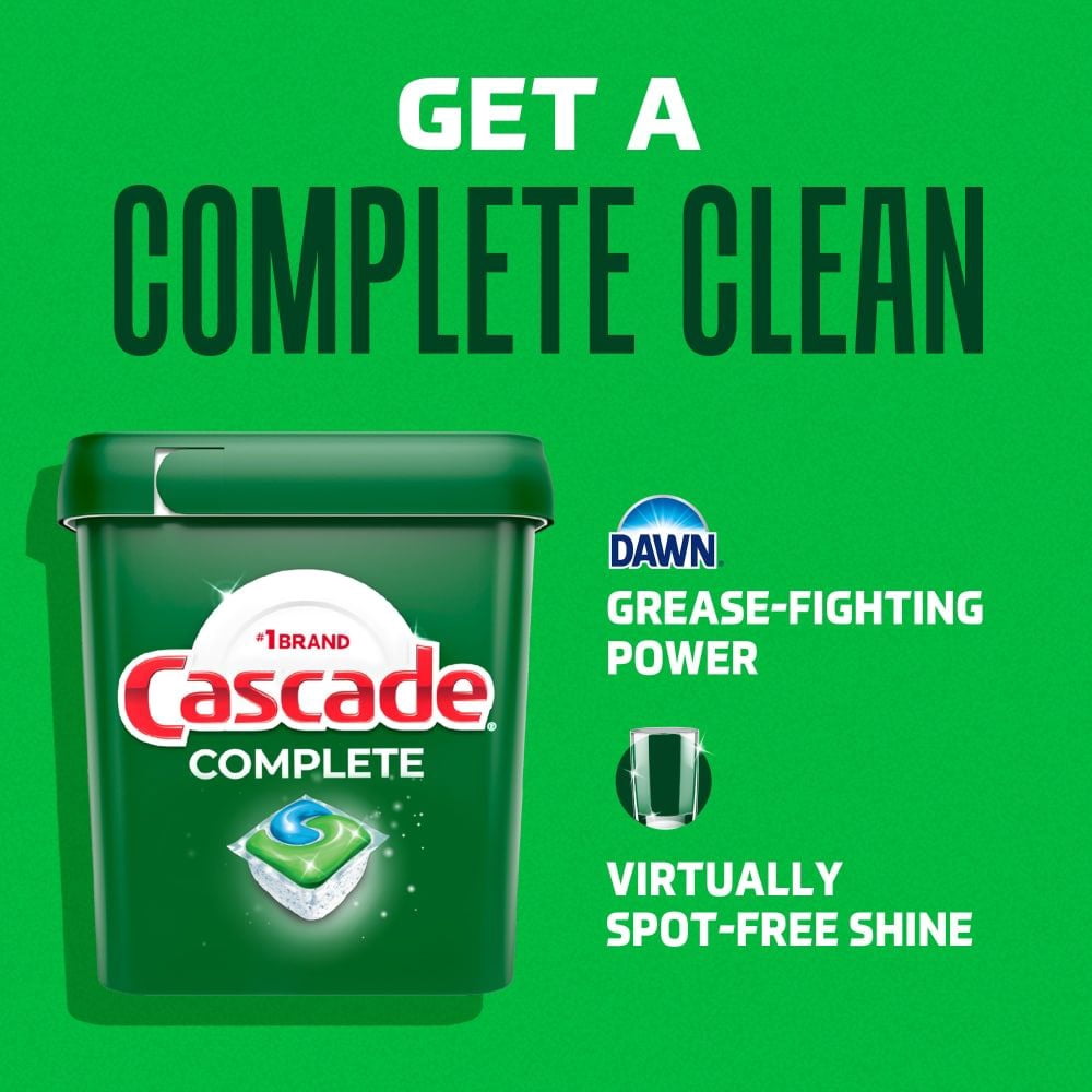 Cascade Complete Dishwasher Pods Dishwasher Detergent Dish Detergent Soap Fresh 33 ct - Pack of 2