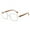 White Brown, variant on Mens White Brown Personalized Oversized Square Reading Glasses Womens Spring Hinge Blue Light Blocking Readers +3.00