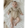 thumbnail image 5 of BemeyourBBs Baby Girls Fall Romper Floral Long Sleeve Ruffled Jumpsuit, 5 of 9