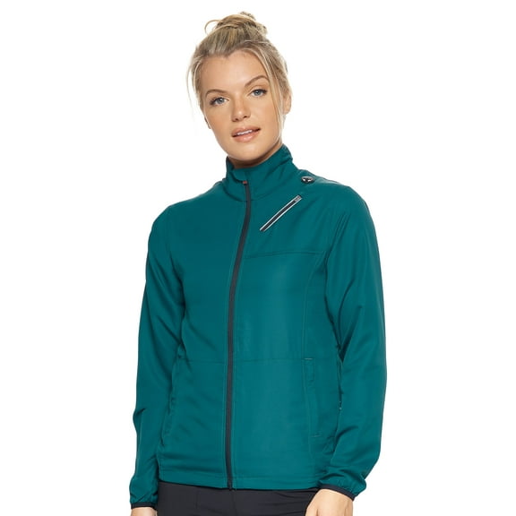 Expert Brand Women's Athletic Performance Windbreaker Jacket, Emerald, Medium