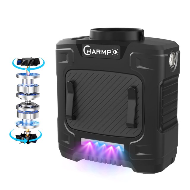 Ventilador de cintura CHARMP Double 17000 RPM Strong Motors 12000mAh