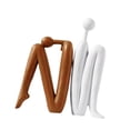 thumbnail image 4 of Sujetalibros decorativos para decoración de mesa, tapones de libros de resina creativos, sujetalibros abstractos para gabinete, sala de estar, oficina, 4 of 7