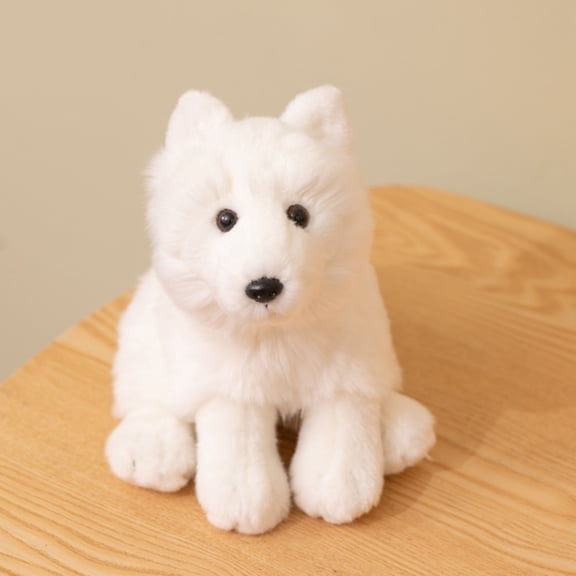 Cute Arctic Fox Stuffed Animal, Realistic Fox Plush Toy Doll Cute Soft Plush Home Decor Birthday Gift 8.7in