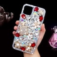 thumbnail image 2 of Diamond Case Compatible with Apple iPhone 11 Pro 5.8 Inch Case for Girls Fashion Luxury Bling Bling Diamond Rhinestone Gemstone 3D Perfume Bottle and Flower Gemstone Soft TPU Back case, 2 of 14