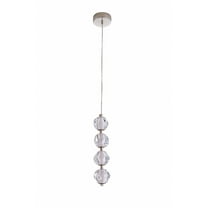 59490-PLN-LED Craftmade Lighting Jackie - 256W 4 LED Pendant-20 Inches Tall and 6.3 Inches Wide-Polished Nickel Finish
