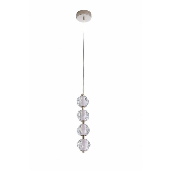 59490-PLN-LED Craftmade Lighting Jackie - 256W 4 LED Pendant-20 Inches Tall and 6.3 Inches Wide-Polished Nickel Finish