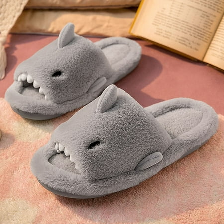 

PIKADINGNIS Cute Animal Slipper For Women Fashion Kawaii Fluffy Winter Warm Slipper Couples Cartoon Milk Cow House Slides Furry Funny Shoes