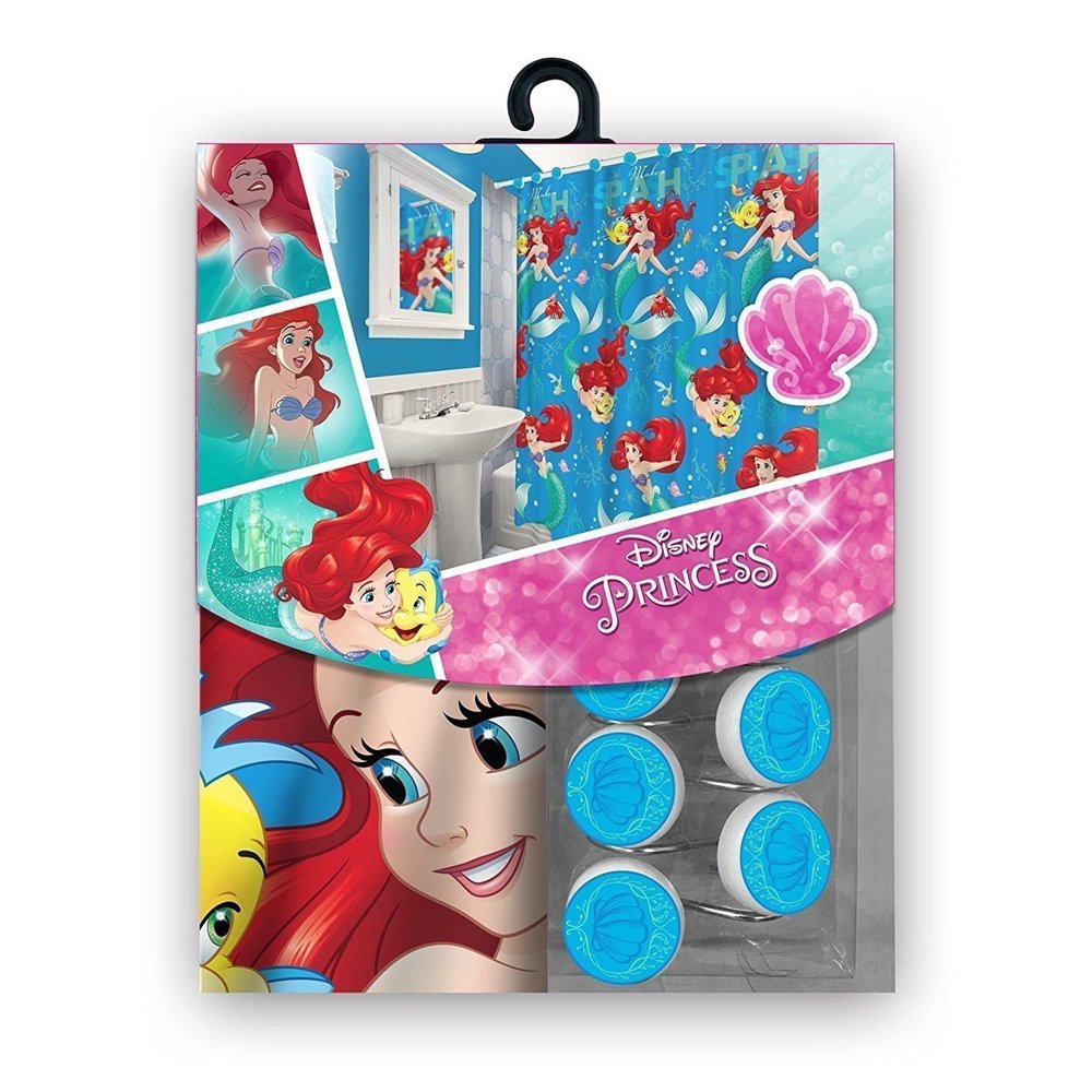 S.L. Home Fashions 13pc Disney Ariel Little Mermaid Shower Curtain and