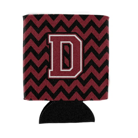 

Caroline s Treasures CJ1052-DCC Letter D Chevron Garnet and Black Can or Bottle Hugger Can Hugger multicolor