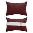 thumbnail image 2 of Pack of 4 Outdoor Lumbar Pillow Covers 11x16 Inch, Deep Maroon Waterproof Throw Pillow Covers Set, Farmhouse Luxury Solid Modern Art Indoor&Outdoor Decorative Cushion Cases for Patio Porch Car, 2 of 7