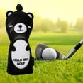 thumbnail image 3 of Funda protectora para cabeza de Golf, funda para cabeza de palo de Golf, bonito oso duradero, piel sintética suave FW kusrkot Cubierta de la cabeza del palo de golf, 3 of 8