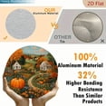 thumbnail image 4 of 2D Flat - 1pc 7.87X7.87Inch Aluminum2D FLAT PRINTINTG 1pc Autumn Village Aluminum Round Wall Art- 8X8 Inch Rustic Farmhouse Decor With Houses, Pumpkins Fall Foliage- Perfect For Home, 4 of 6
