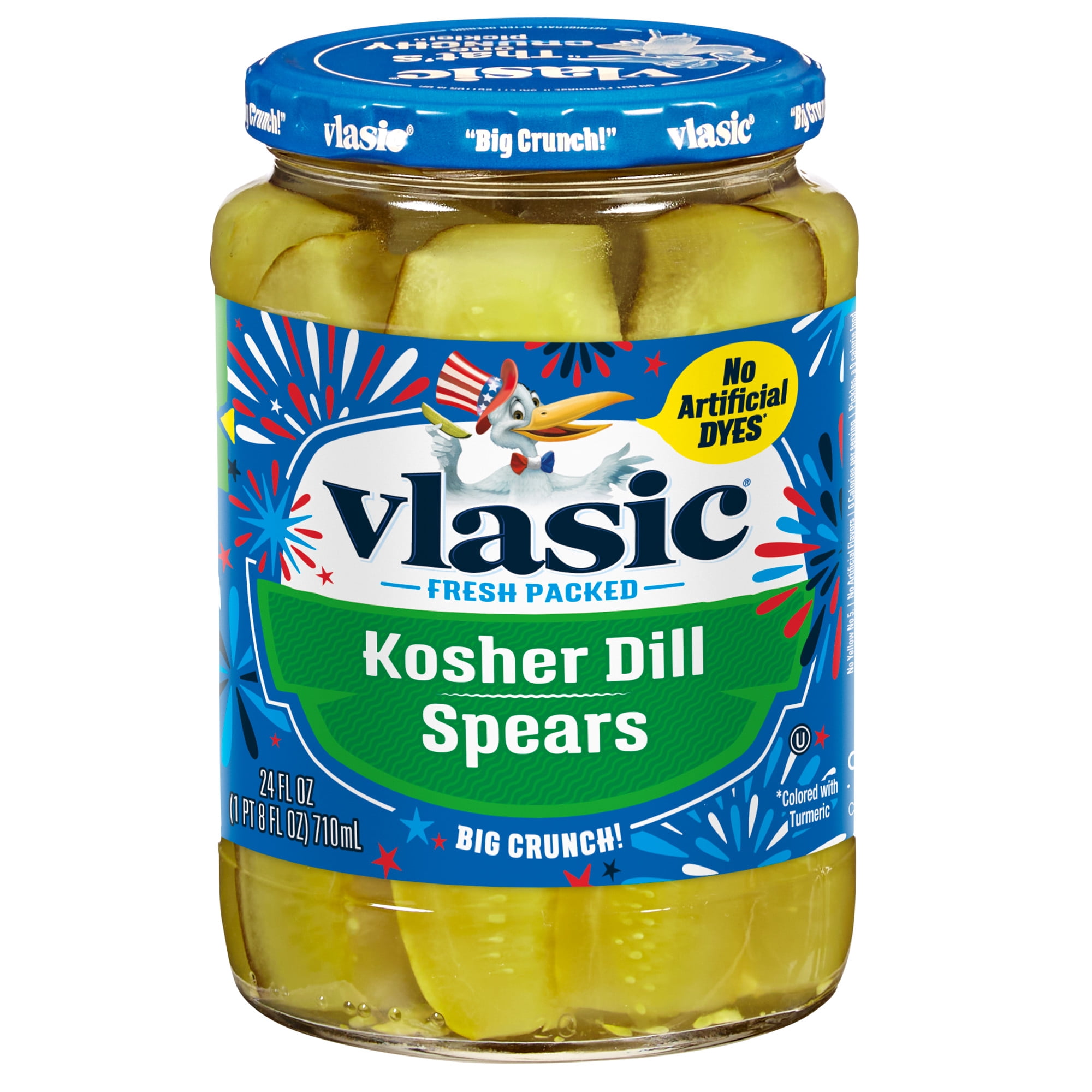 (12 pack) Vlasic Kosher Dill Pickle Spears, Keto Friendly, 24 fl. oz.