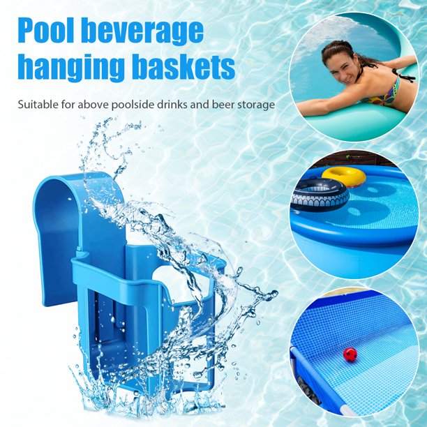 Portavasos De Piscina Soporte para bebidas, estante de almacenamiento de cerveza colgante, suministros ligeros de plástico para fiestas en la piscina Likrtyny Libre de BPA