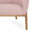 thumbnail image 6 of Noble House Nickolas Mid Century Fabric Upholstered Loveseat, Light Blush, 6 of 7