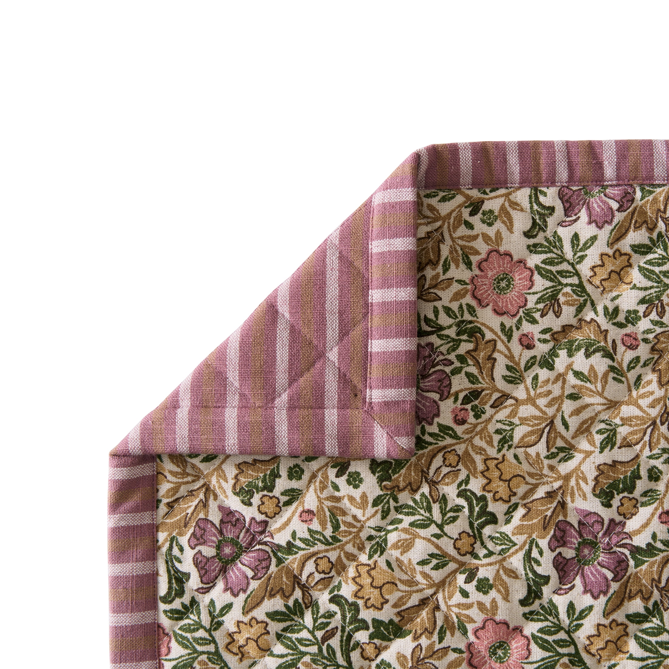 Better Homes & Gardens Edith Vine Floral 90" x 14" Cotton Linen Table Runner
